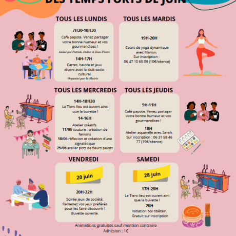 Programme Tl Juin