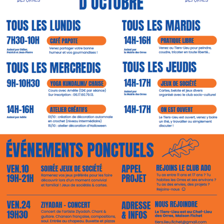 programme TL octobre