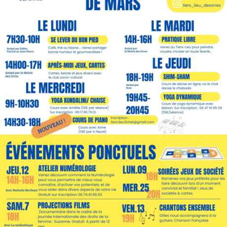 programme TL mars