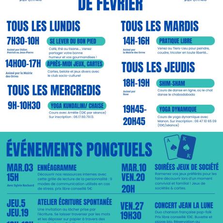 programme TL février