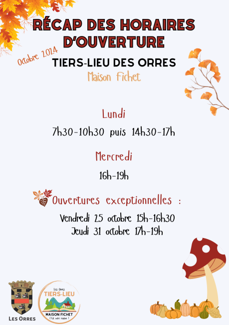 heures d'ouvertures TL