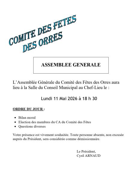 COMITE DES FETES
