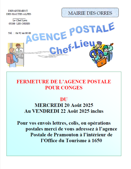 fermeture poste