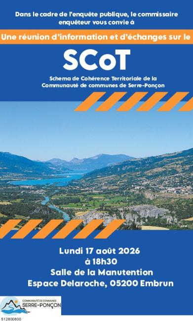 Réunion d'information SCOT le 17 août 2026